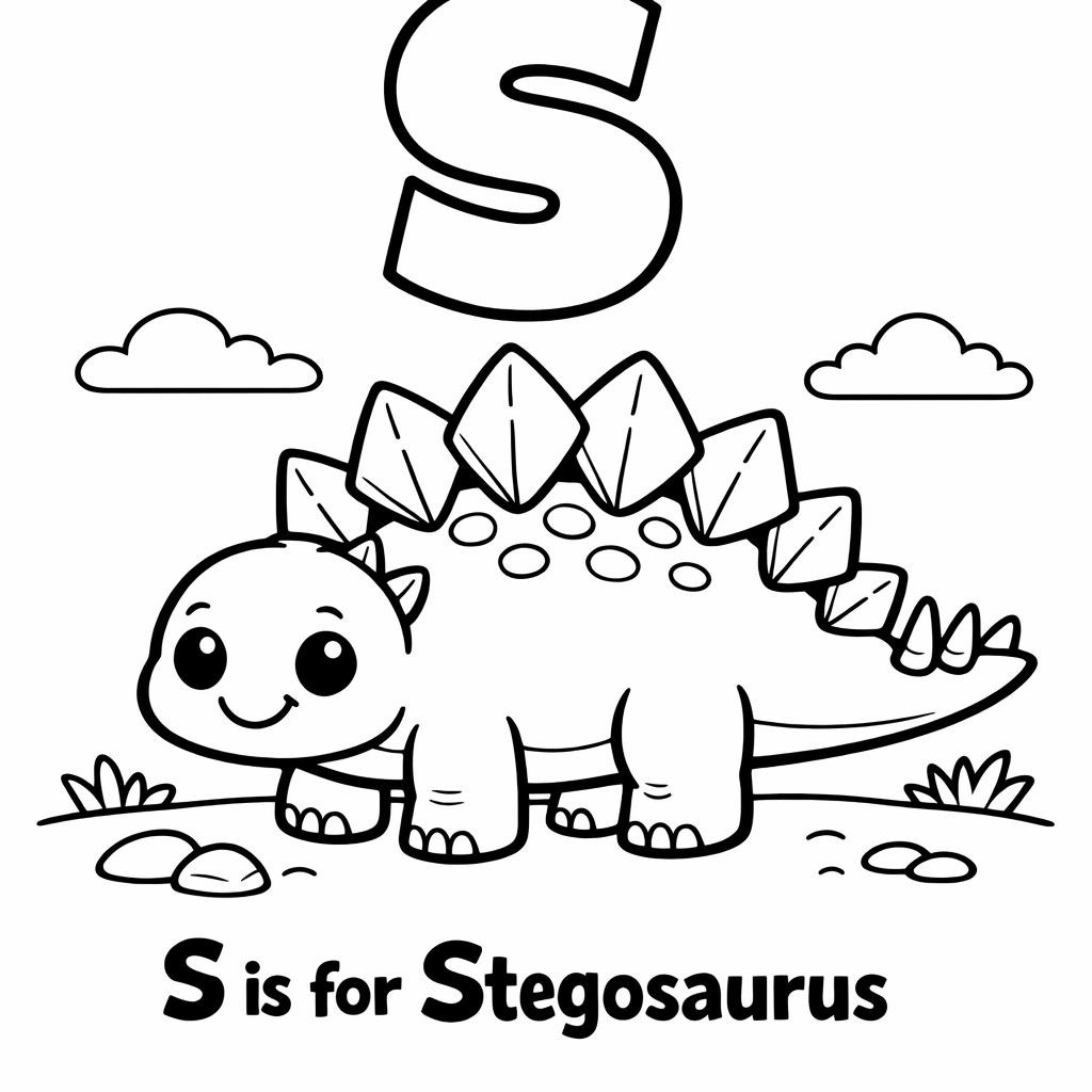 S is for Stegosaurus