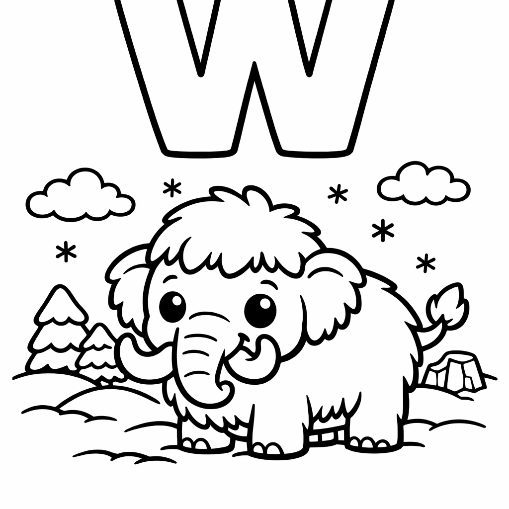 W is for Woolly Mammoth