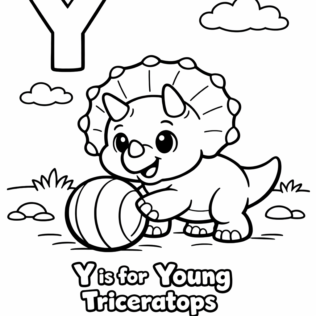 Y is for Young Triceratops