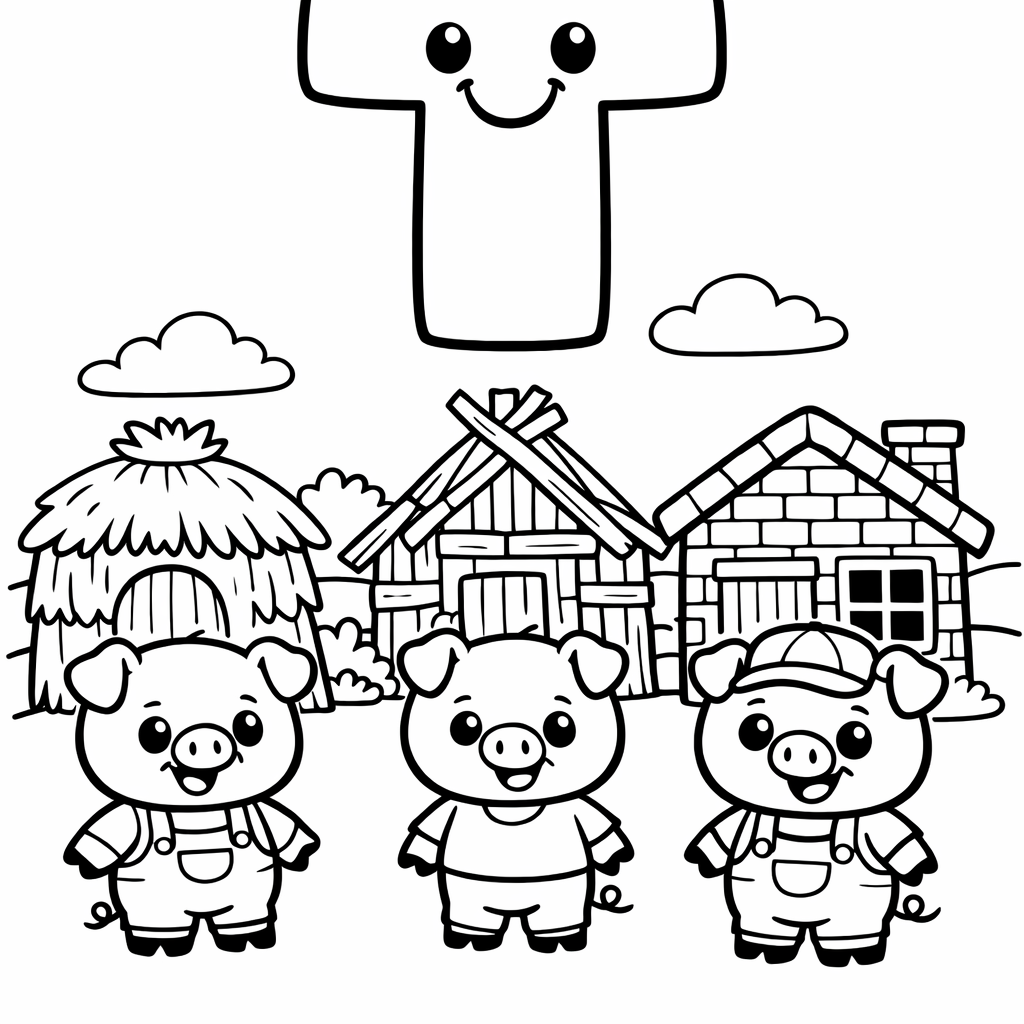 T is for Three Little Pigs