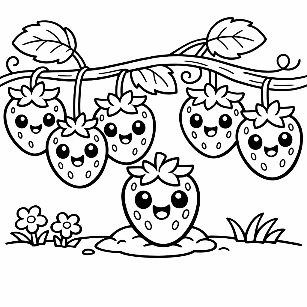 Six bees coloring page