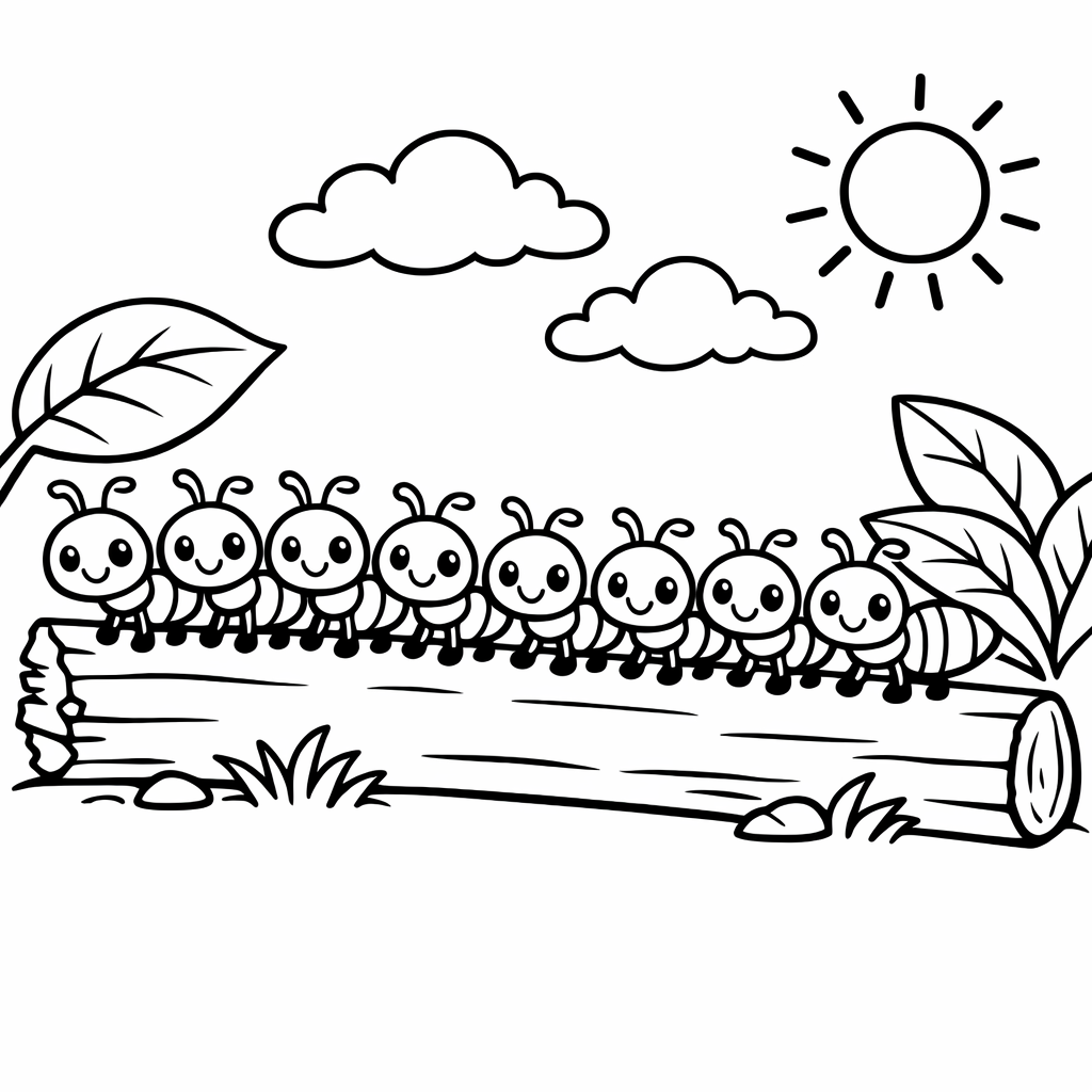 Count 7: Seven ants marching along a fa