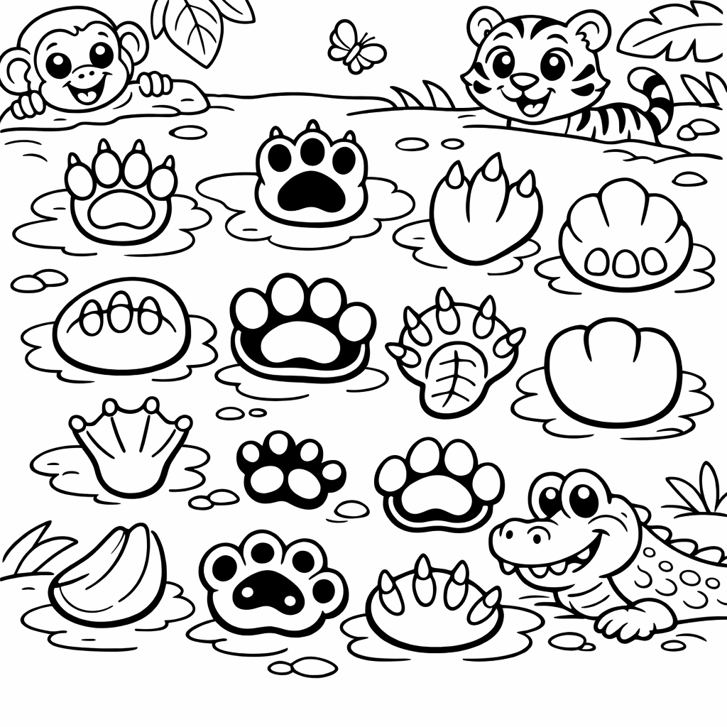 Count 12: Twelve jungle footprints from