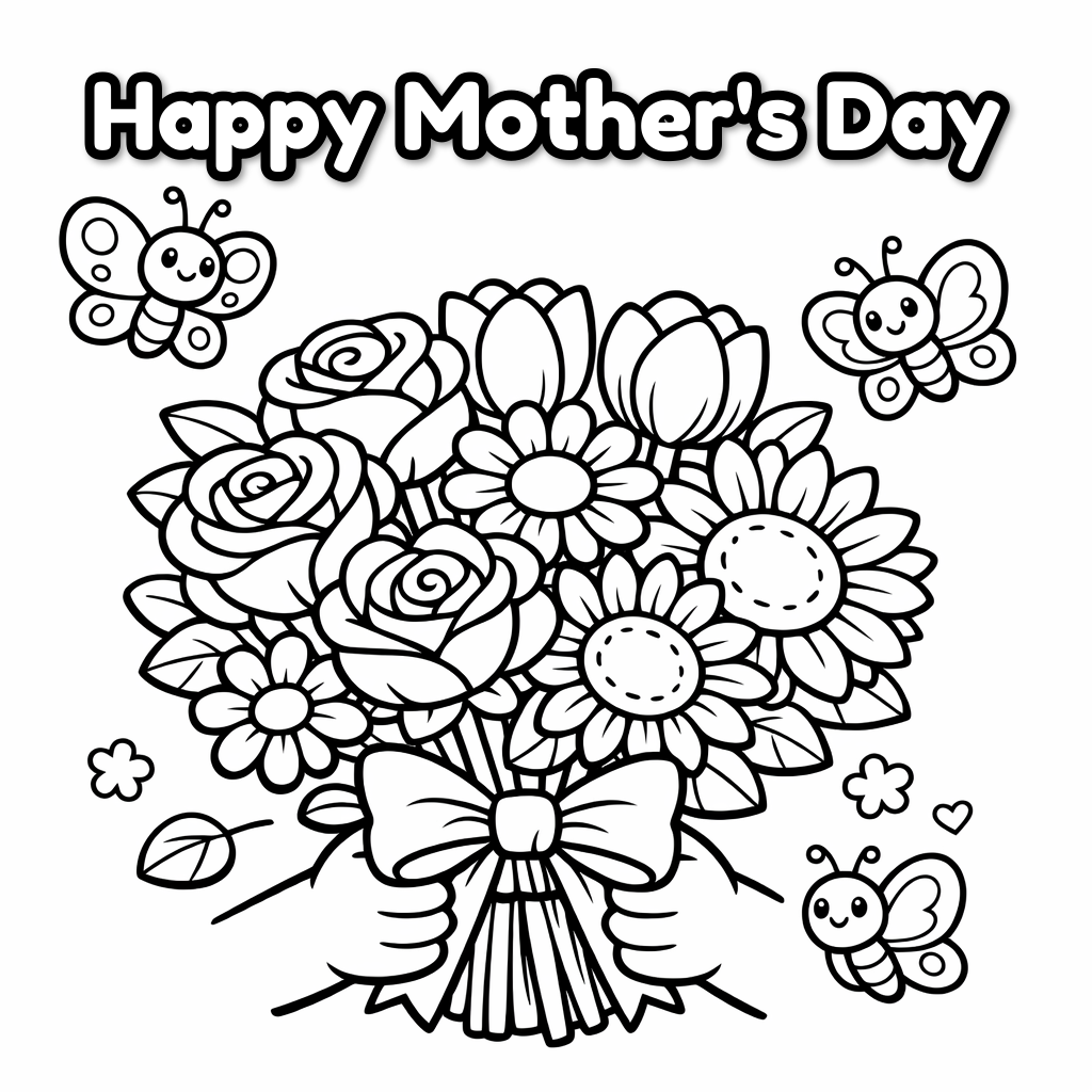 Bouquet coloring page