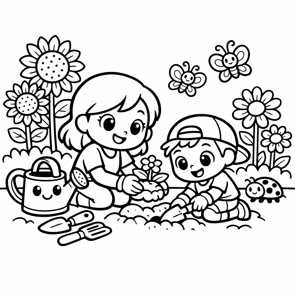 Garden coloring page