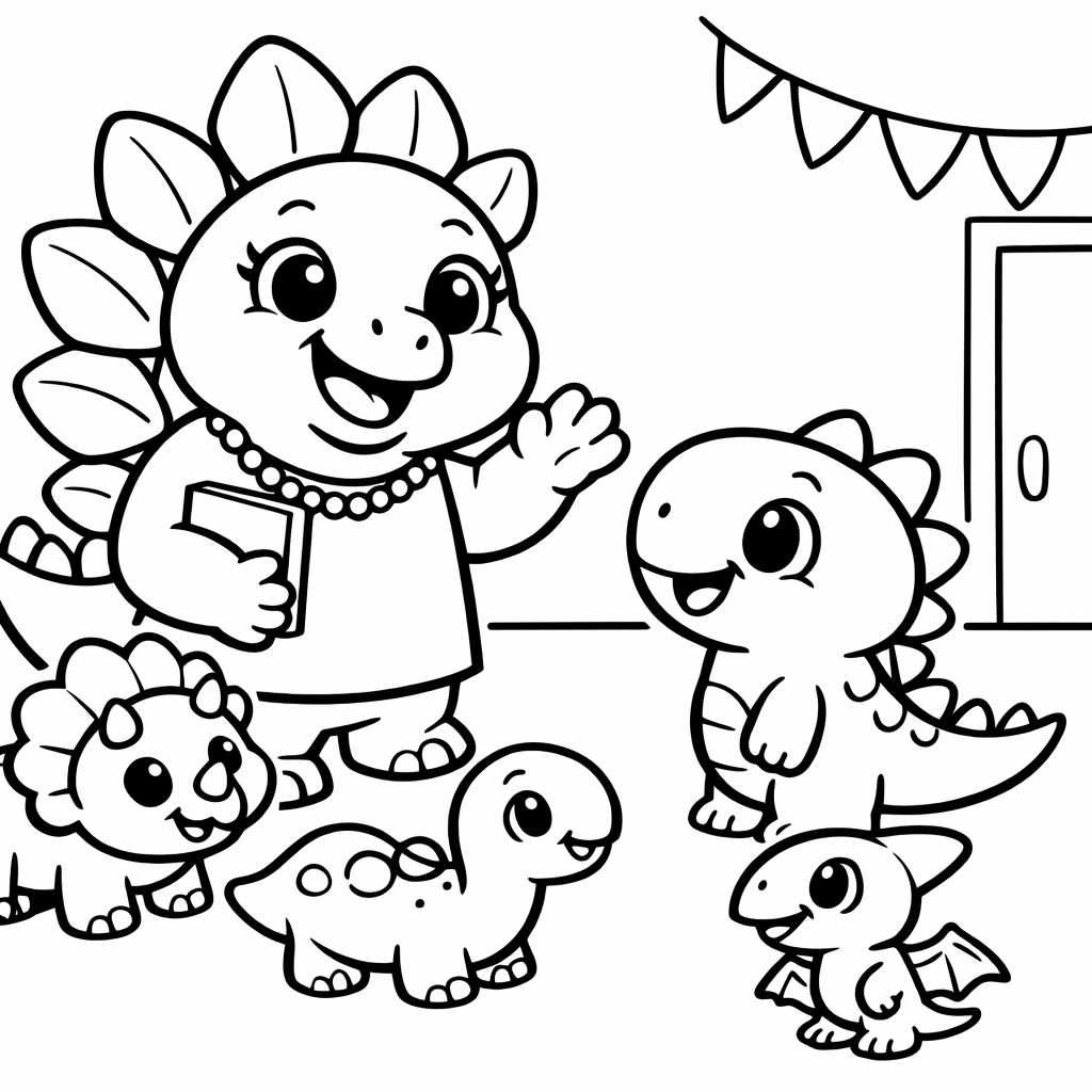 Dinosaur's First Day of School preview 3