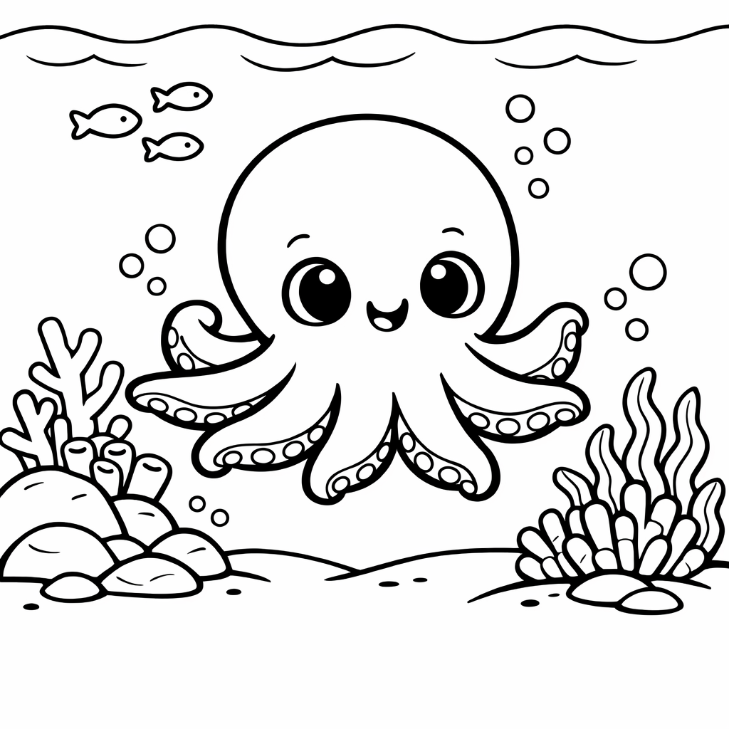 Underwater Adventure with a Friendly Octopus preview 1