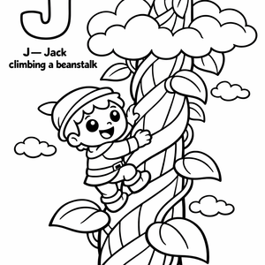 J is for Jack and the Beanstalk