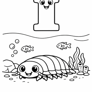 I is for an Isopod crawling on the deep
