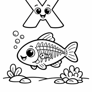 X is for an X-ray fish showing its tran