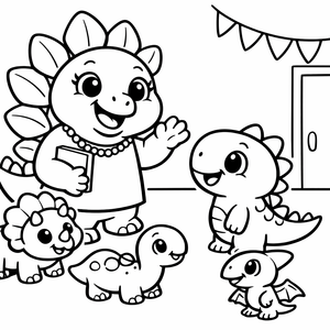 Dinosaur's First Day of School preview 3