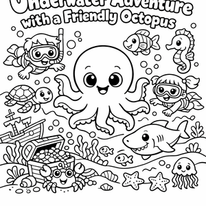 Underwater Adventure with a Friendly Octopus cover
