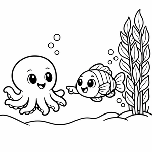 Underwater Adventure with a Friendly Octopus preview 2