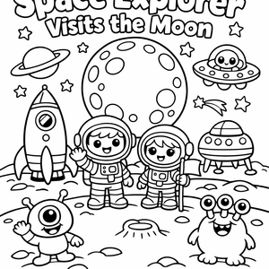 Space Explorer Visits the Moon cover